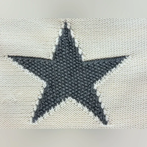 Liz Claiborne Long Sleeve Knit Pullover Sweater, Blue Star Design Women's Size M - Picture 3 of 16